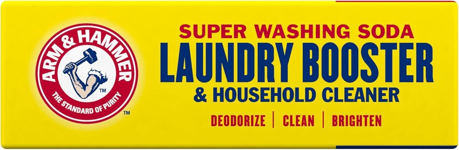Arm & Hammer Super Washing Soda Detergent Booster & Household Cleaner, 55oz.