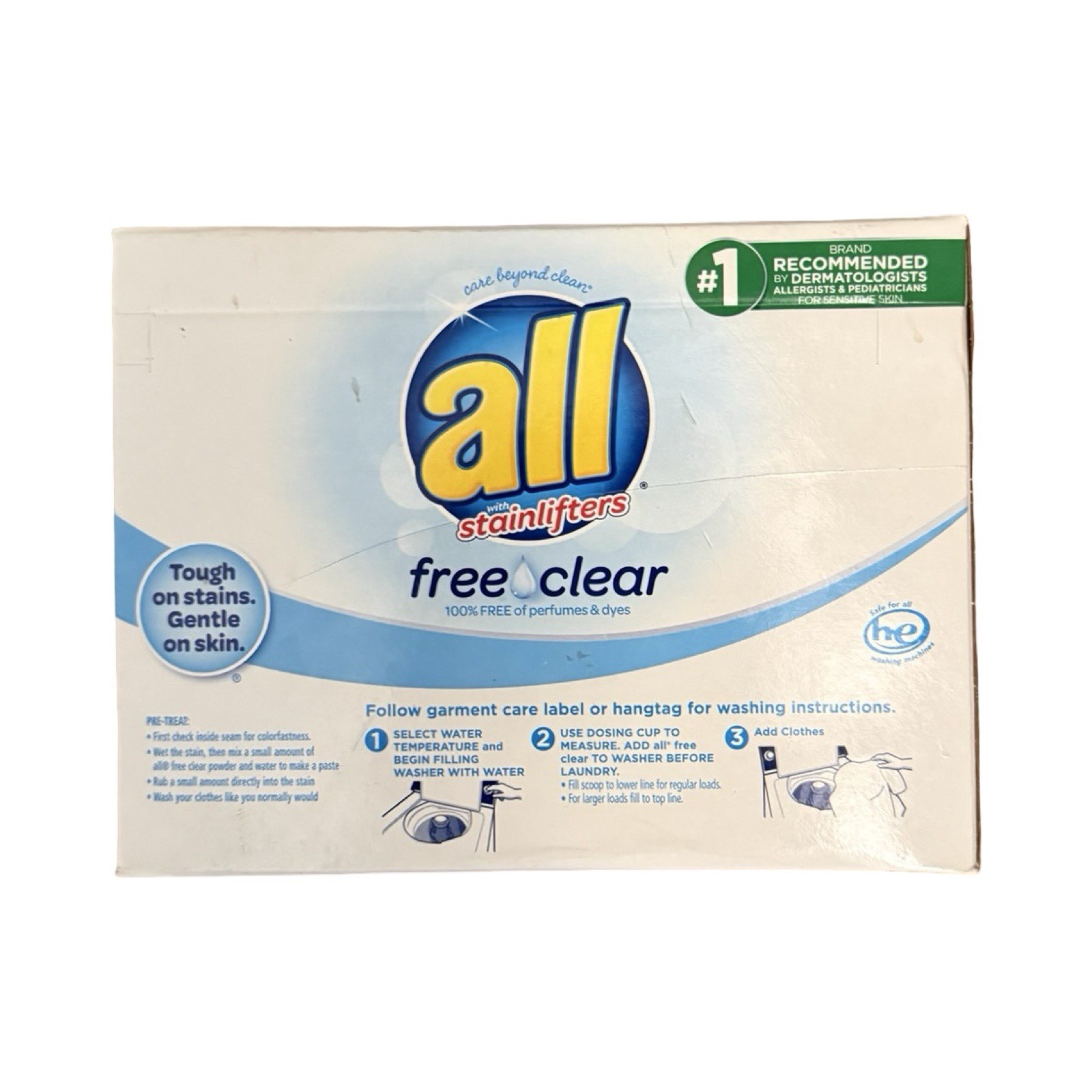 1x All Free & Clear Powder Laundry Detergent. 40 Loads each. 52 oz each