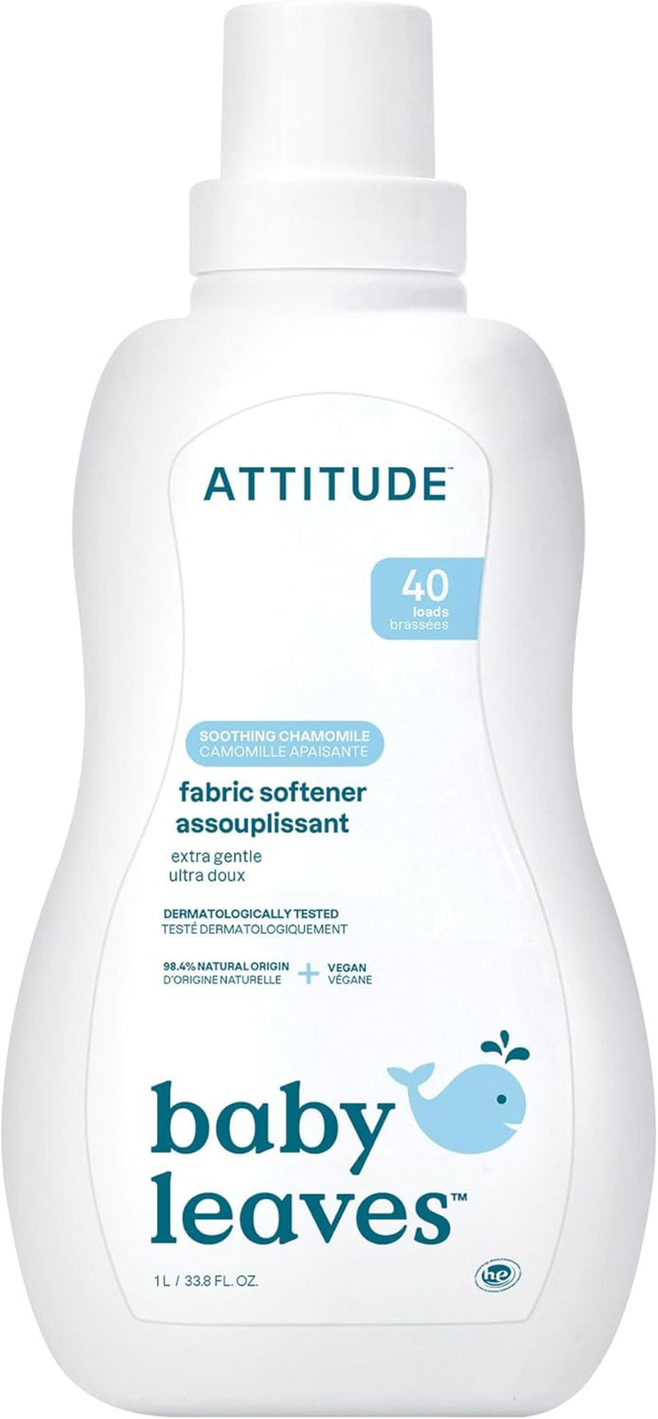 Baby Fabric Softener, Plant and Mineral-Based Ingredients, HE Compatible, Vegan