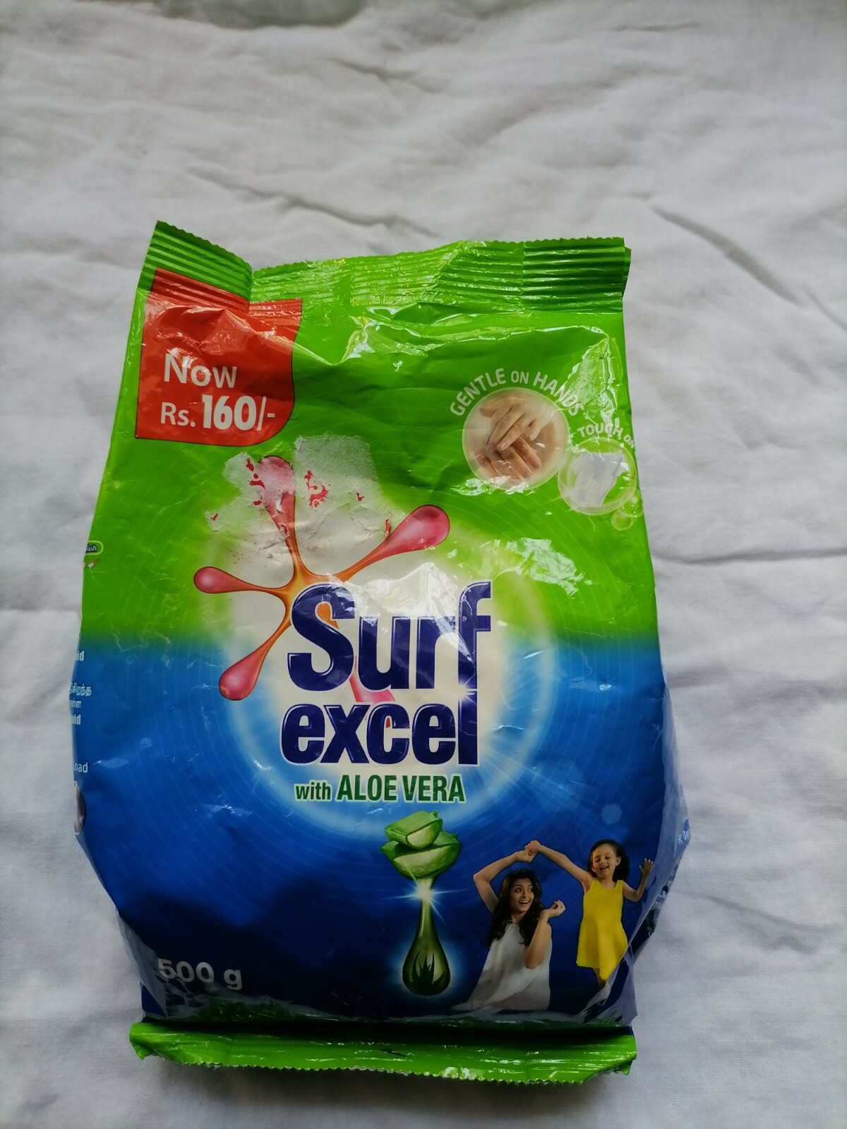 Surf Excel With Aloe Vera Detergent Washing Powder For Bright Finish Cloths 500g