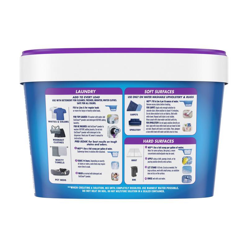 Oxygen Powder Stain Remover Laundry Odor Eliminator Multi-Surface Cleaner 3 lb