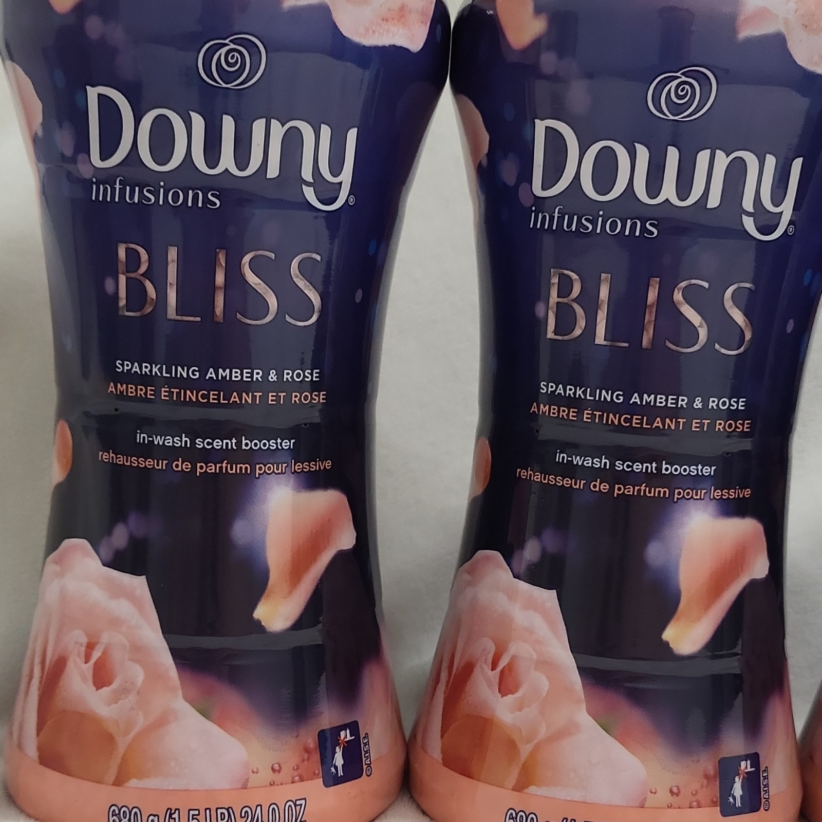 4 Downy Infusions Bliss In-Wash Scent Booster Beads Amber & Rose 24.0 oz