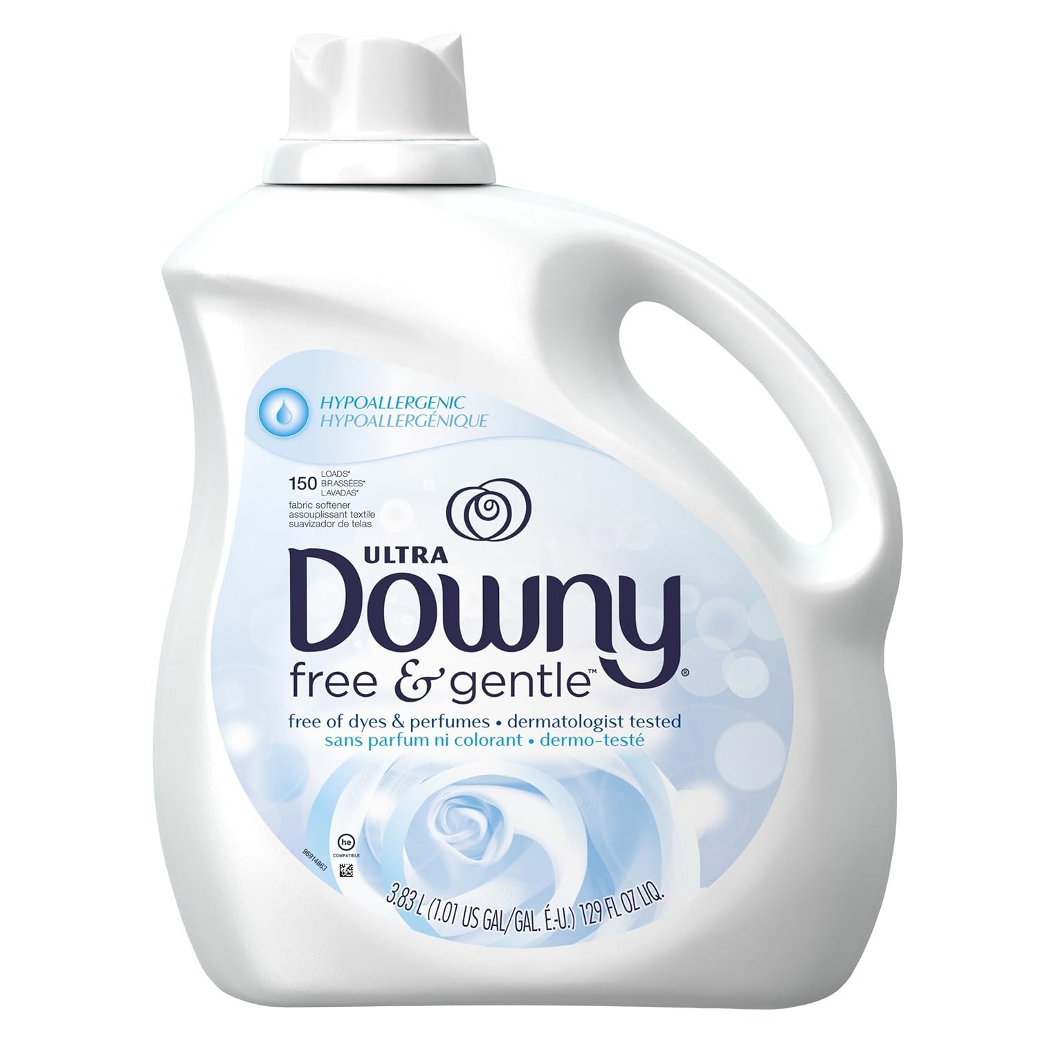 Downy Ultra Fabric Softener Liquid 150 Loads 129 Oz Free Gentle Fabric