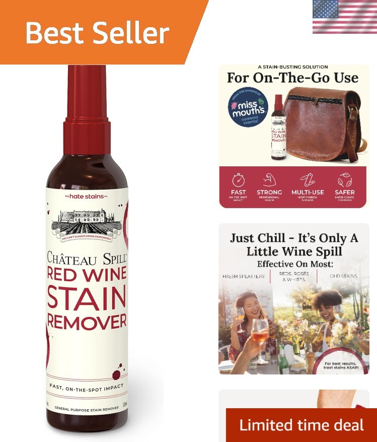 Wine Stain Remover Spray – Eco-Friendly & Fast-Acting Solution – 4 Fl Oz