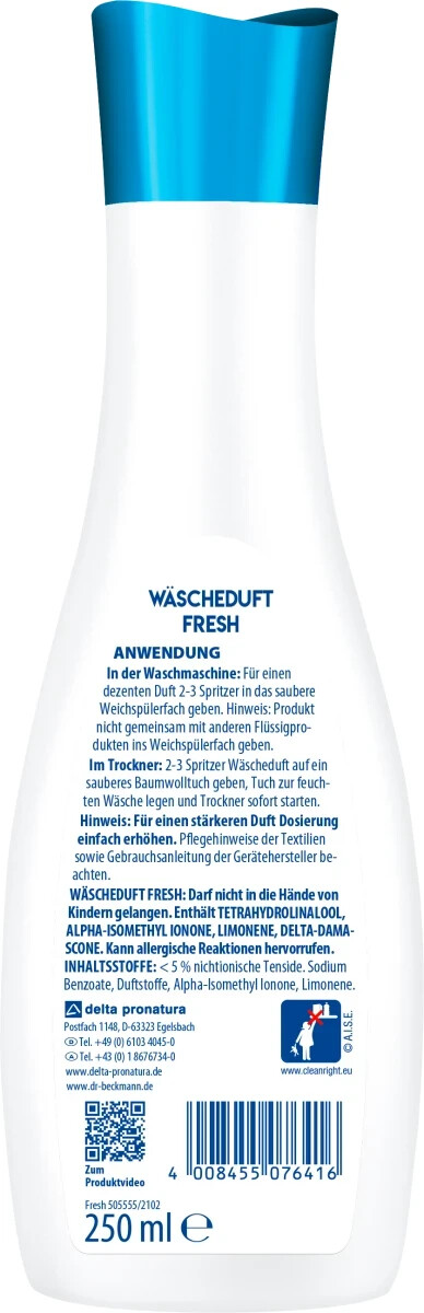 8.5oz Dr.Beckmann Laundry Fresh Long-Lasting Scent for All Textiled