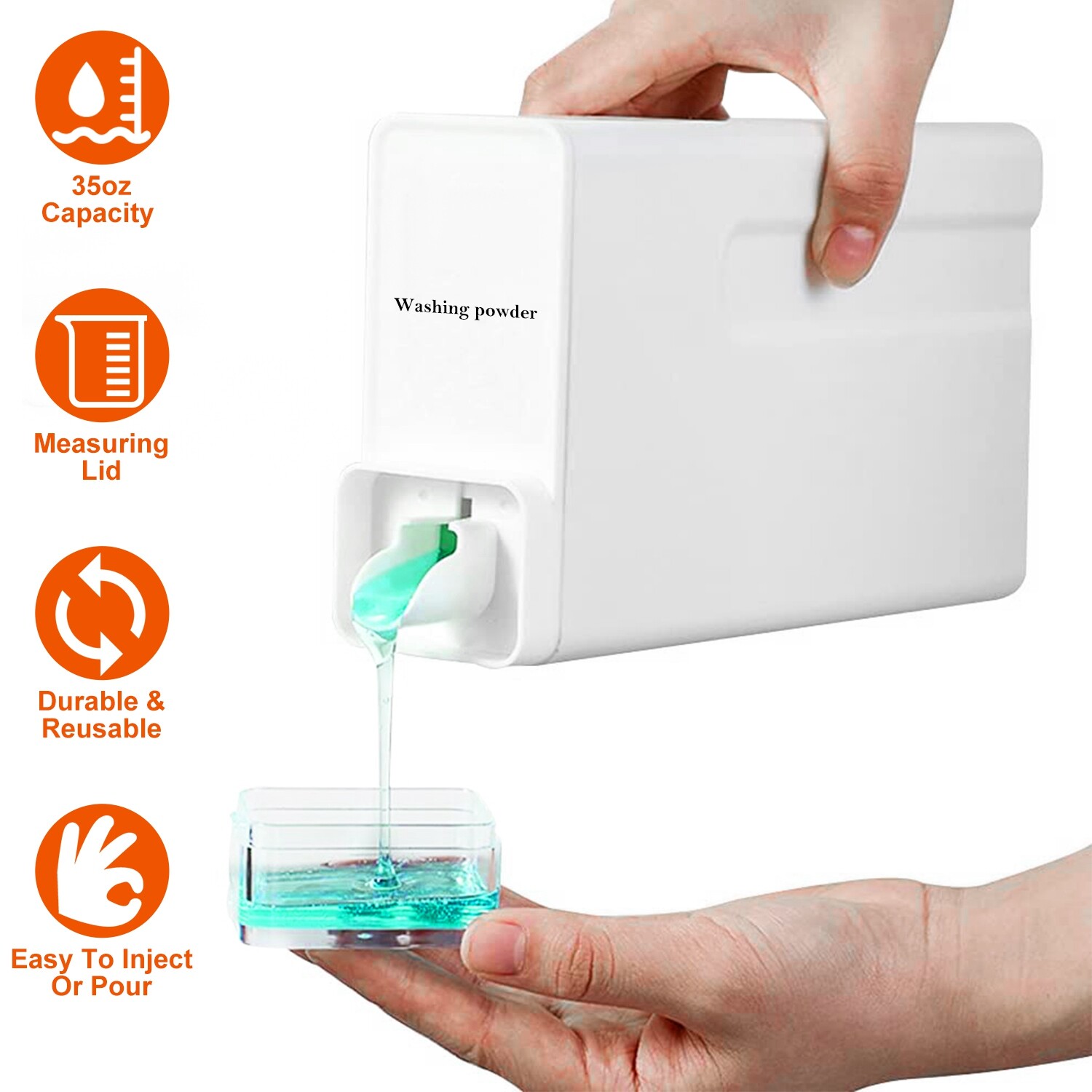 35oz Empty Laundry Detergent Bottles Reusable Refillable Liquid Detergent Bottle