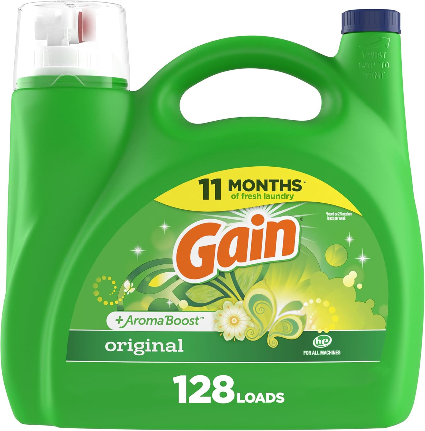 Liquid Laundry Detergent, Original Scent, 154 Fl Oz, 107 Loads, Freshness + Odor