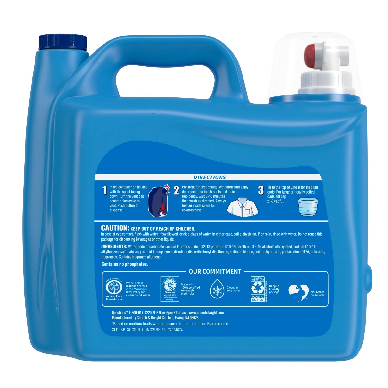 Xtra Plus OxiClean, 131 Loads Liquid Laundry Detergent, 203.1 fl oz