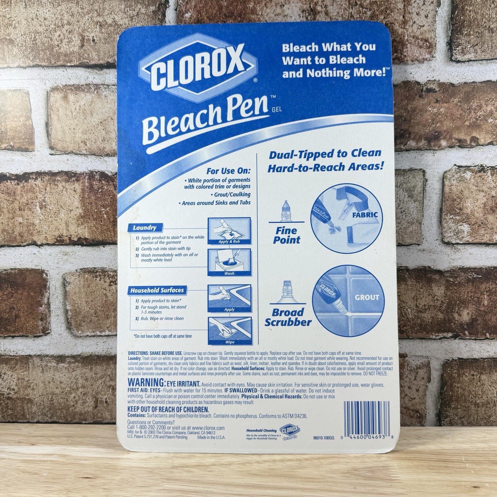 3 Clorox Bleach Pen Gel Dual Tipped NIP Fabric, Grout & Counters Factory Sealed