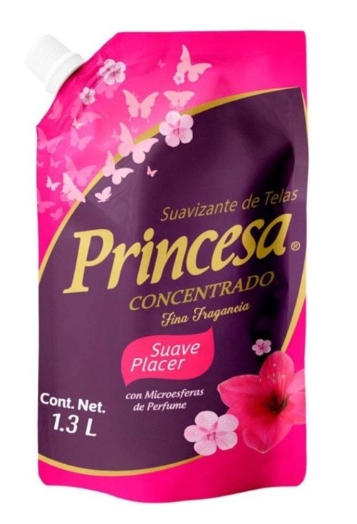 3 Pack PRINCESA SUAVIZANTE SUAVE PLACER LIQUIDÓ LAUNDRY SOFTENER 1.3L C/U