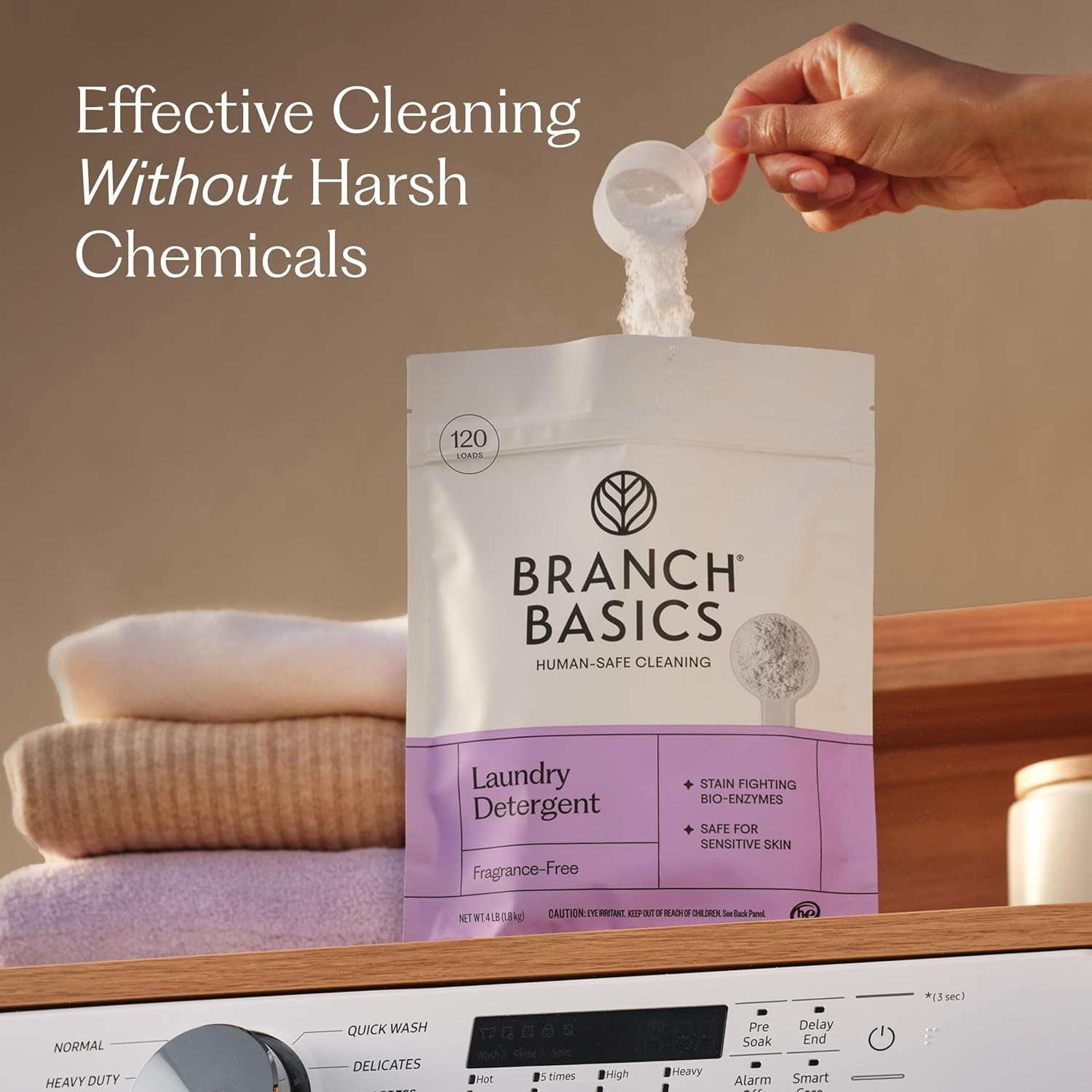 Branch Basics Laundry Detergent 4 lb Fragrance Free Plant Based 120 Loads 4lbs