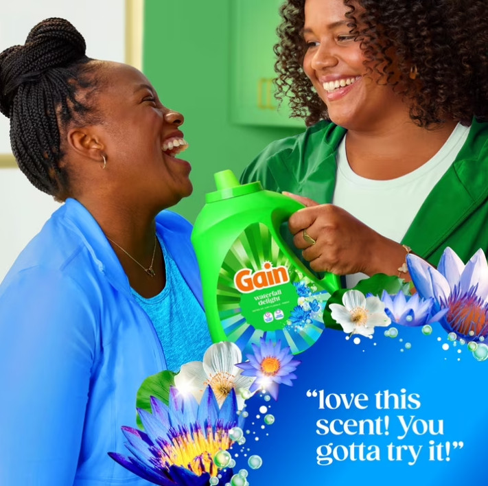 3 PACK Gain Laundry Detergent Liquid, Waterfall Delight Scent, 100 Loads