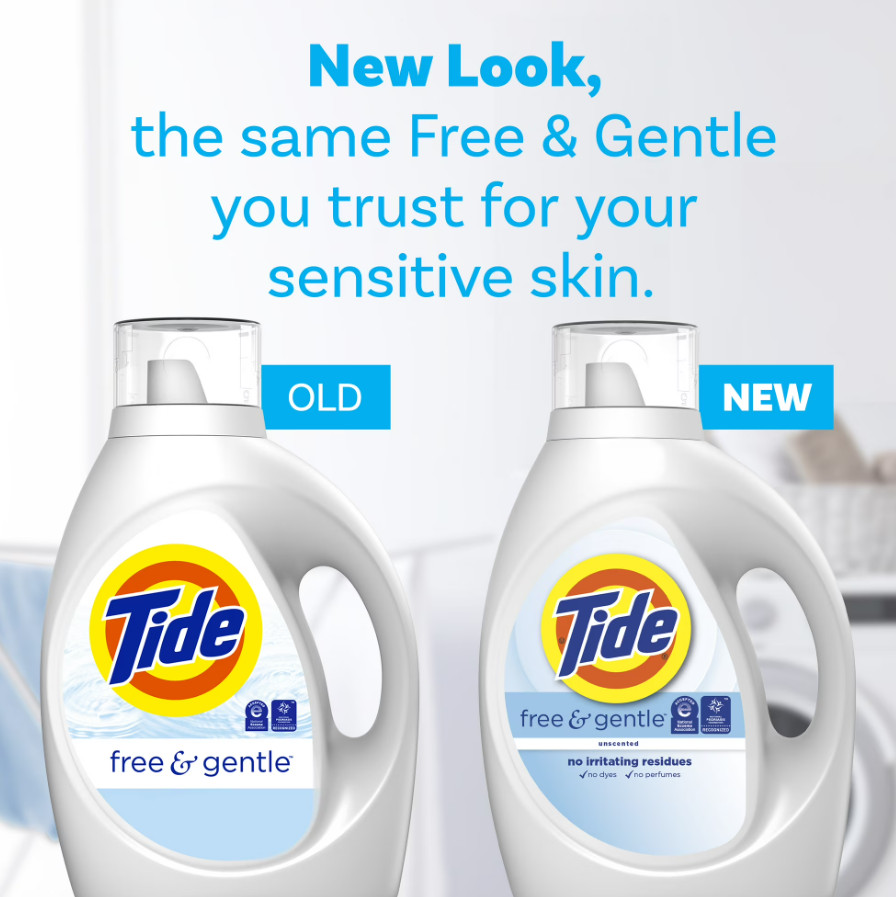 Tide Free & Gentle HE Liquid Laundry Detergent 132 fl oz 100 Loads
