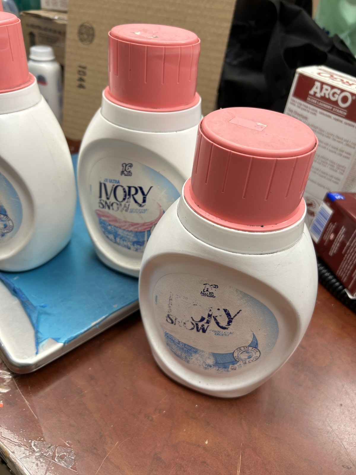4 pack IVORY Snow 2X Ultra Gentle Care Detergent Liquid ~25oz rubbed out label