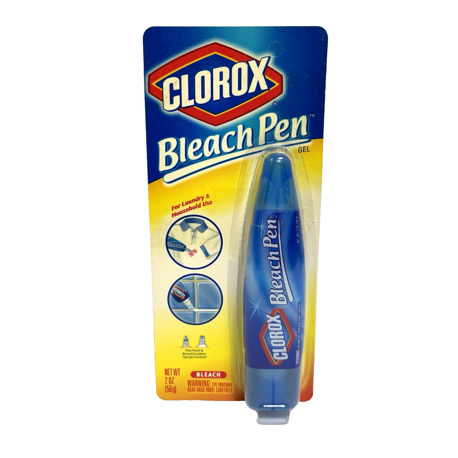 Clorox Bleach Pen Gel 2002 Dual Tip Discontinued New/Sealed Laundry 2.0 fl oz