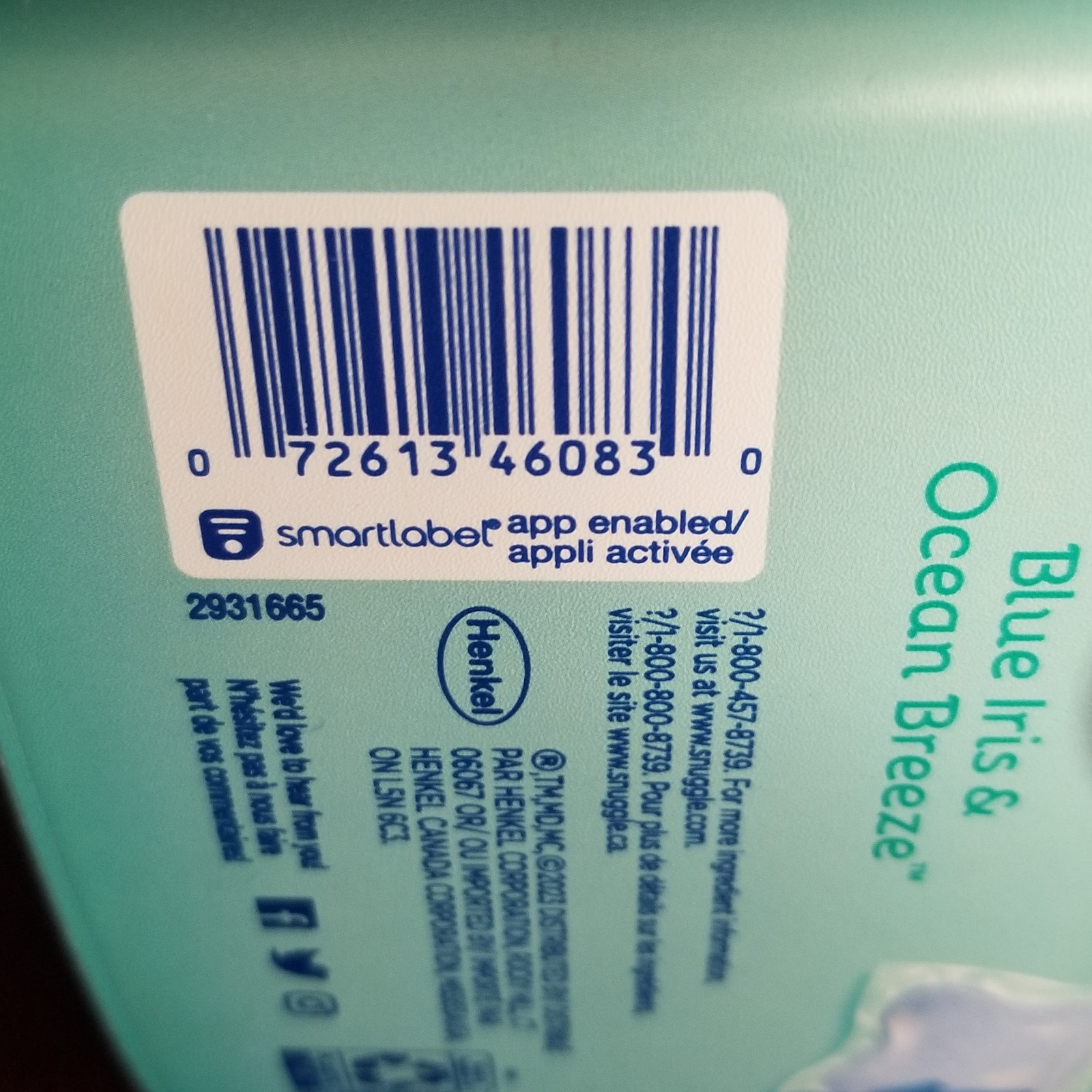 Snuggle Exhilarations In Wash Scent Booster Pacs Blue Iris & Ocean Breeze 56 Ct