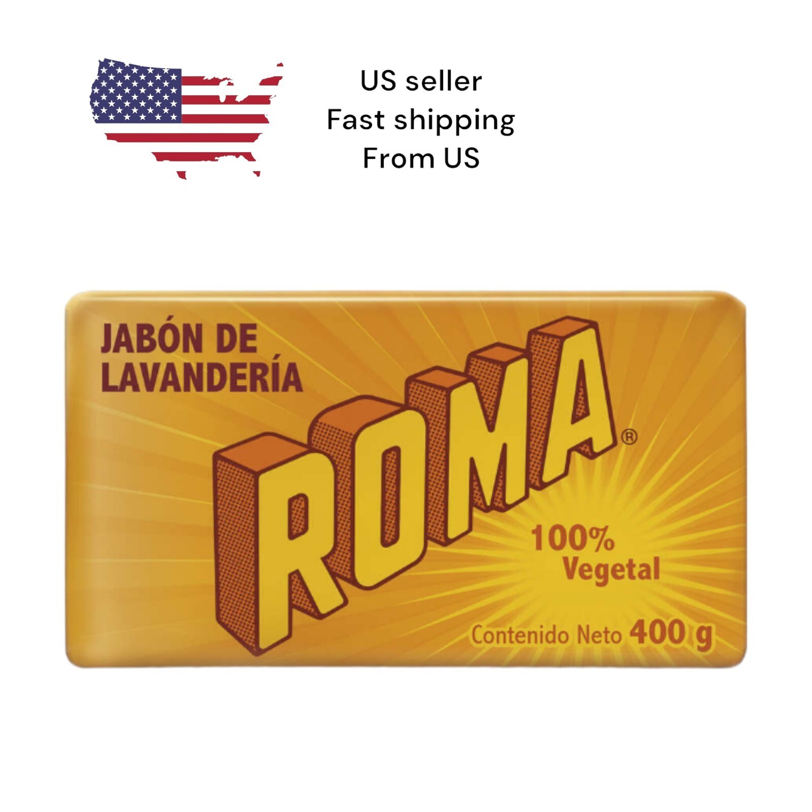 Roma Detergente De Barra Para Lavar💯%🇲🇽 400g /Roma Laundry Soap Bar 14.01 Oz