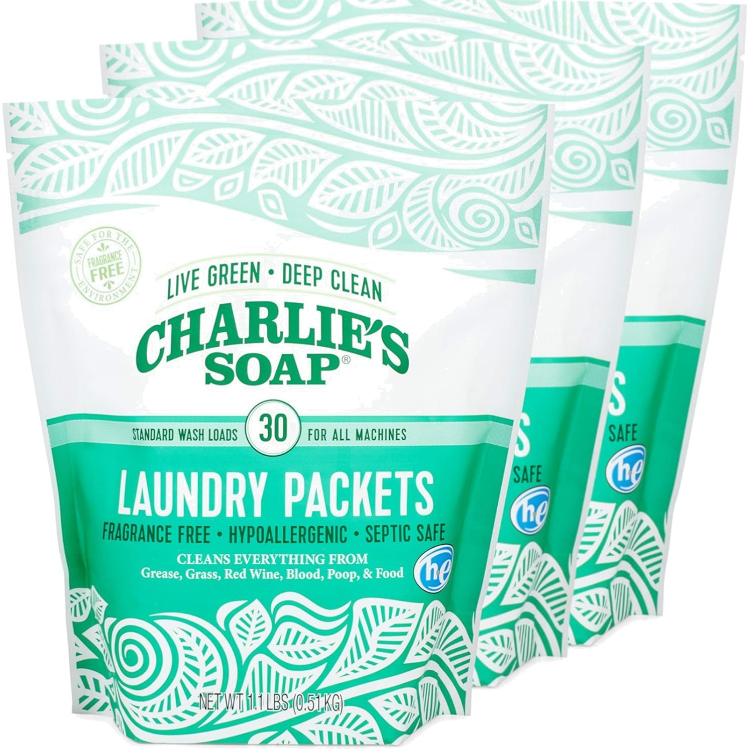 Convenient 90 Load Fragrance-Free Laundry Packets – Safe for Sensitive Skin