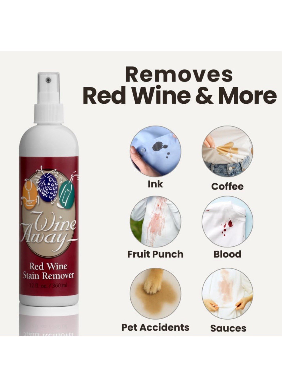 Wine Away Red Wine Stain Remover12-Ounces