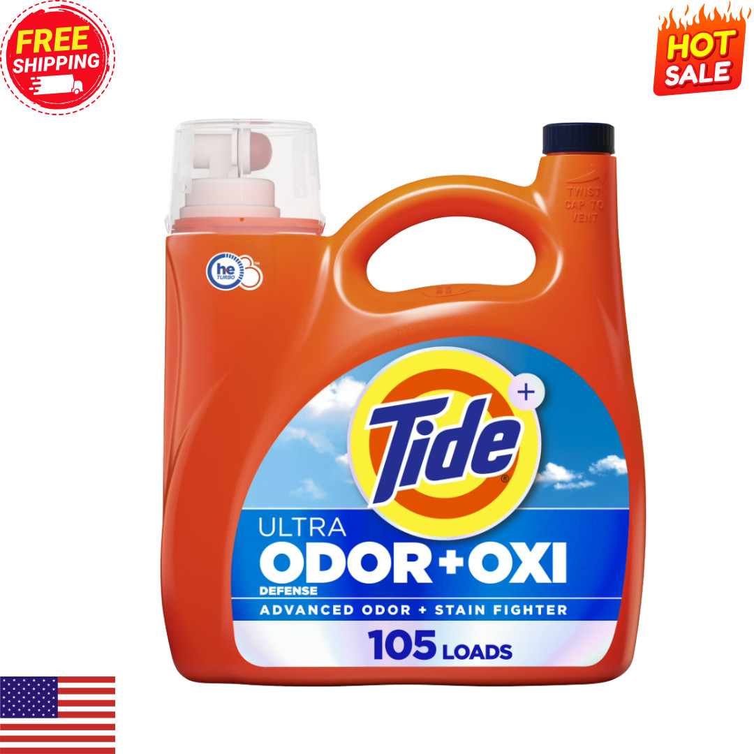 Tide Ultra Odor Defense + Oxi Liquid Detergent 148 fl oz 105 Loads