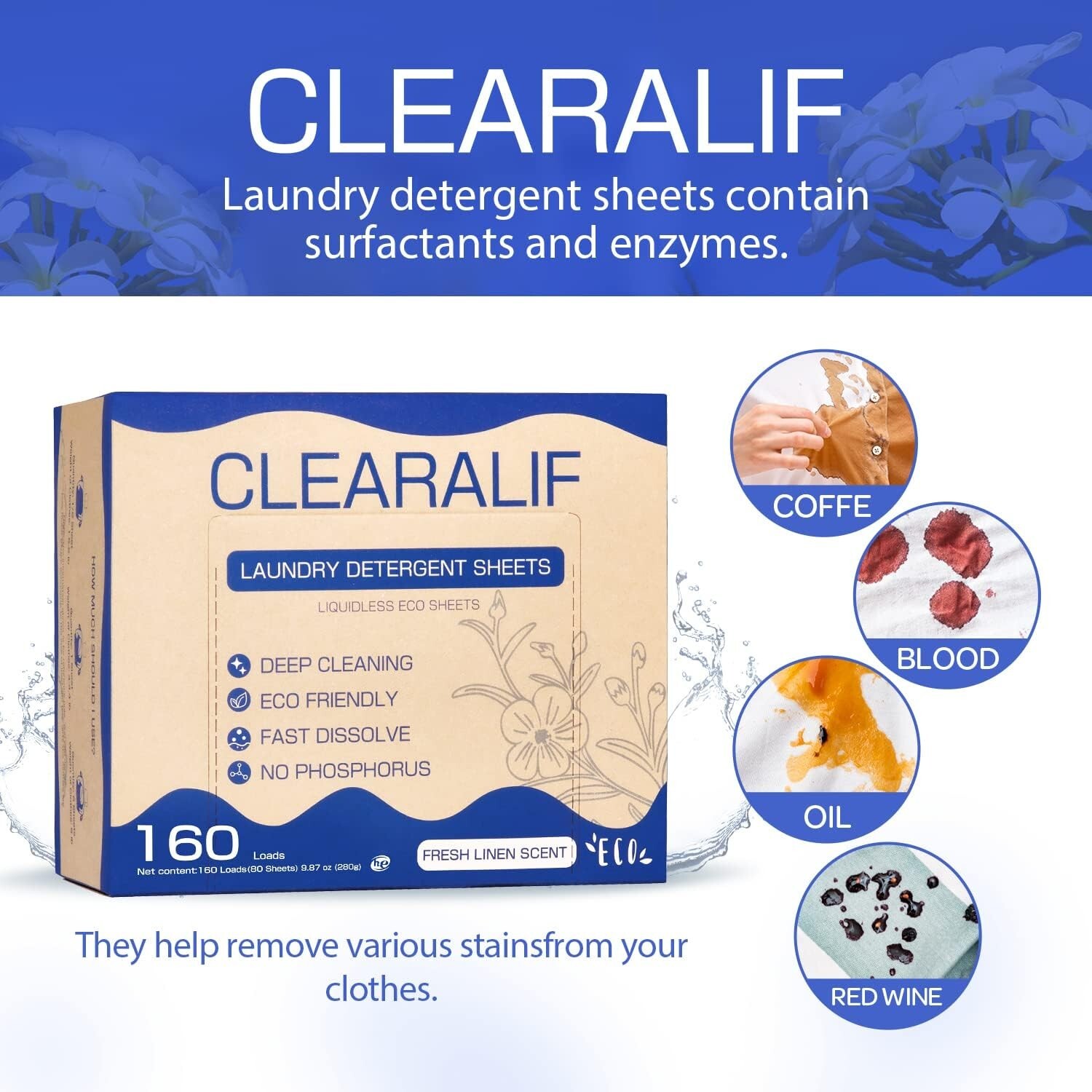 Laundry Detergent Sheets – 480 Loads, Fresh Linen, Eco-Friendly & Hypoallergenic