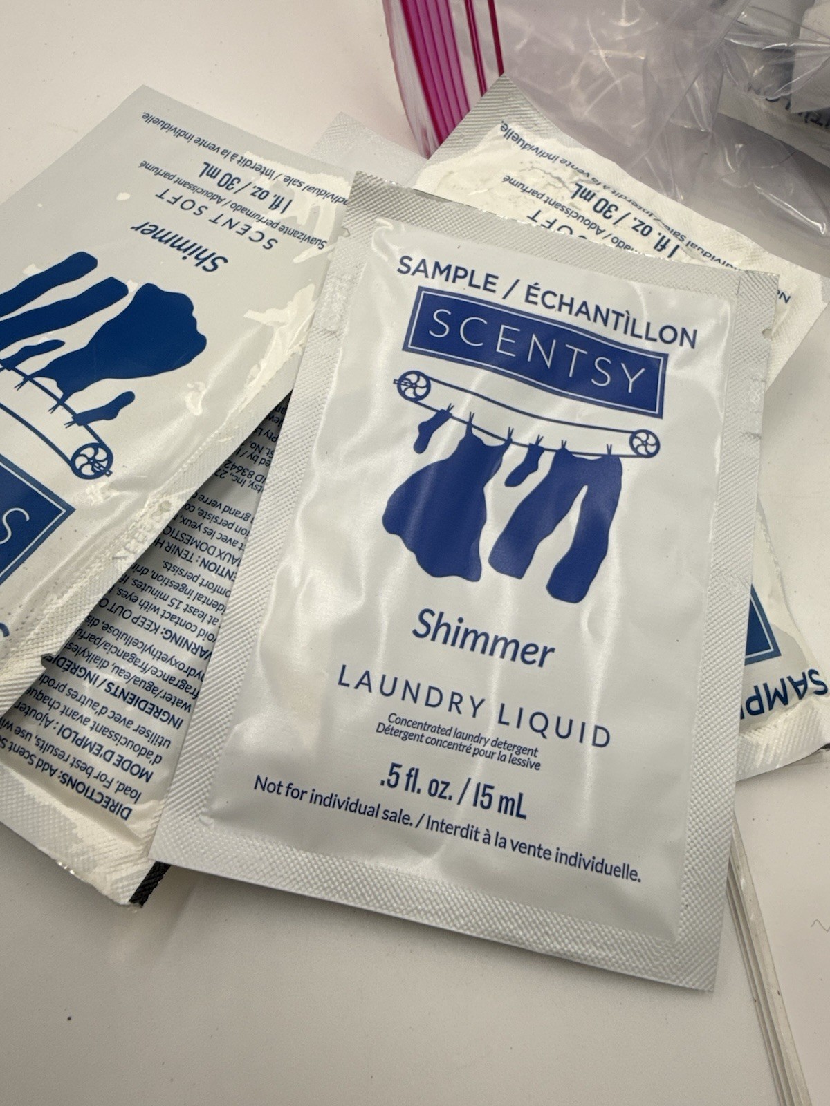 Scentsy Laundry Liquid & Scent Soft Samples Lot of 11 Shimmer NEW