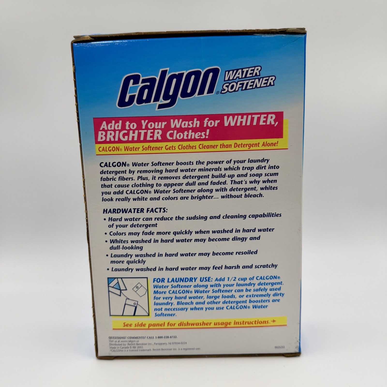 Vintage 2005 Calgon Powder Water Softener 40 oz Box Discontinued Laundry Booster