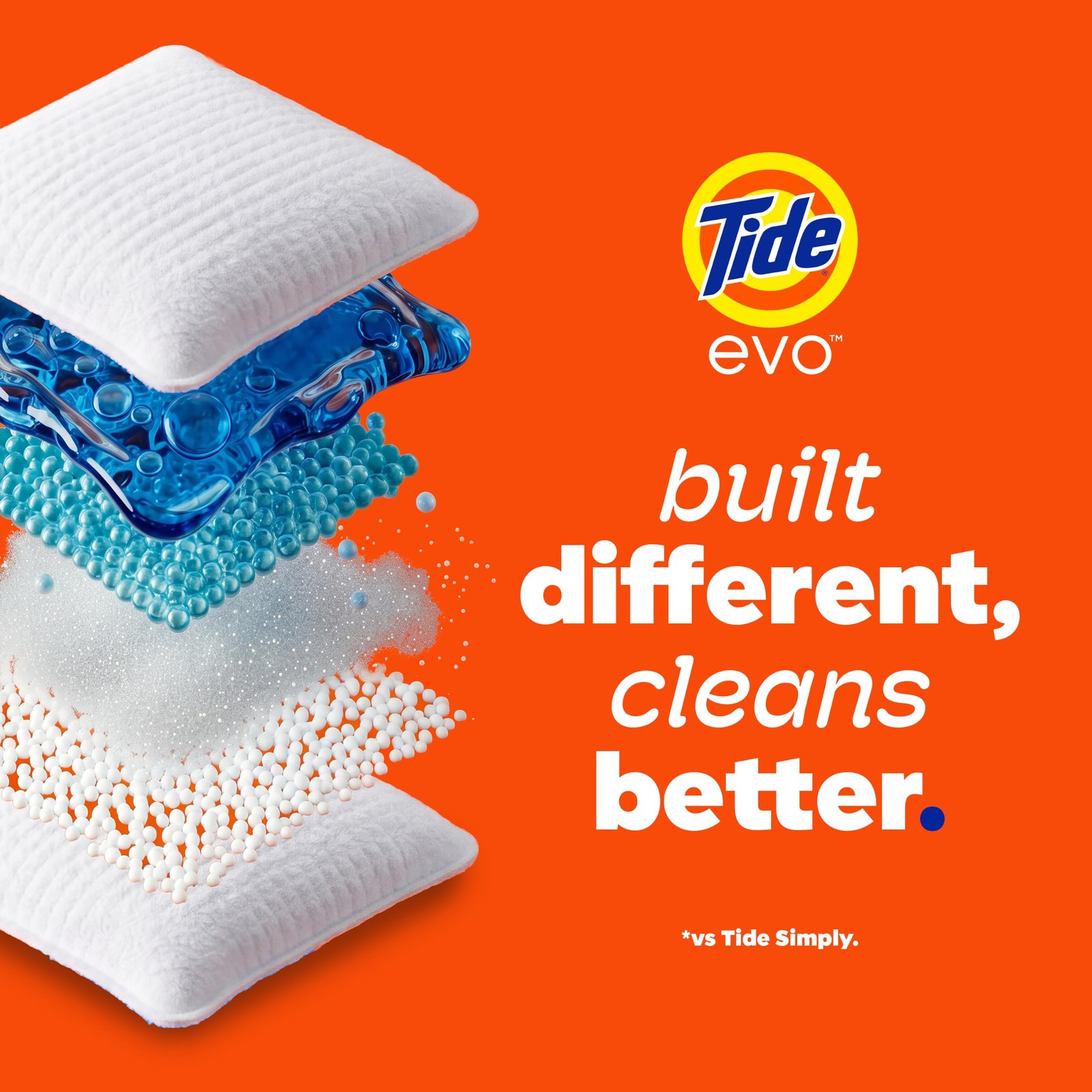 Tide evo Laundry Detergent Original Scent Works 42 Count (Pack of 1), White