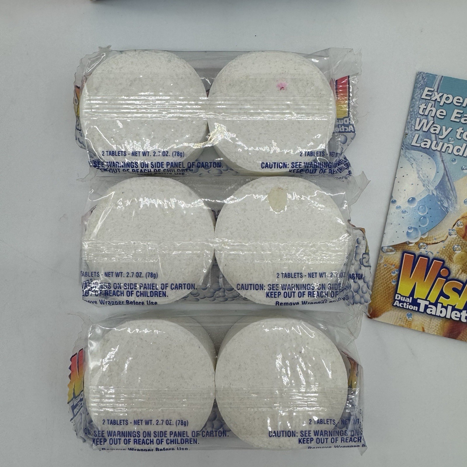Wisk Laundry Detergent Dual Action Tablets Laundry Detergent 6 Tablets (3 Loads)