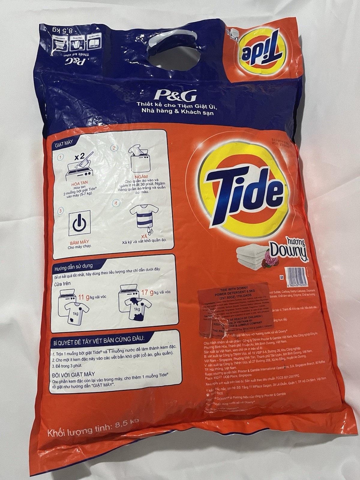 Tide Liquid Laundry Detergent with Downy 8.5kg 19lb Large Size Original