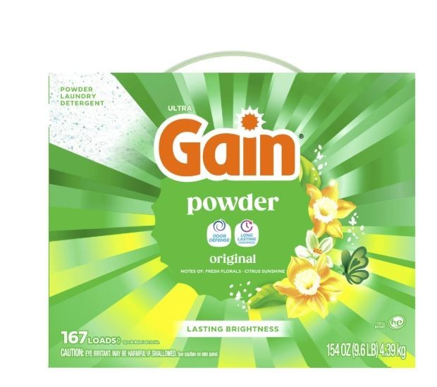Gain Powder Laundry Detergent, Original Scent, 154 oz, 167 Loads