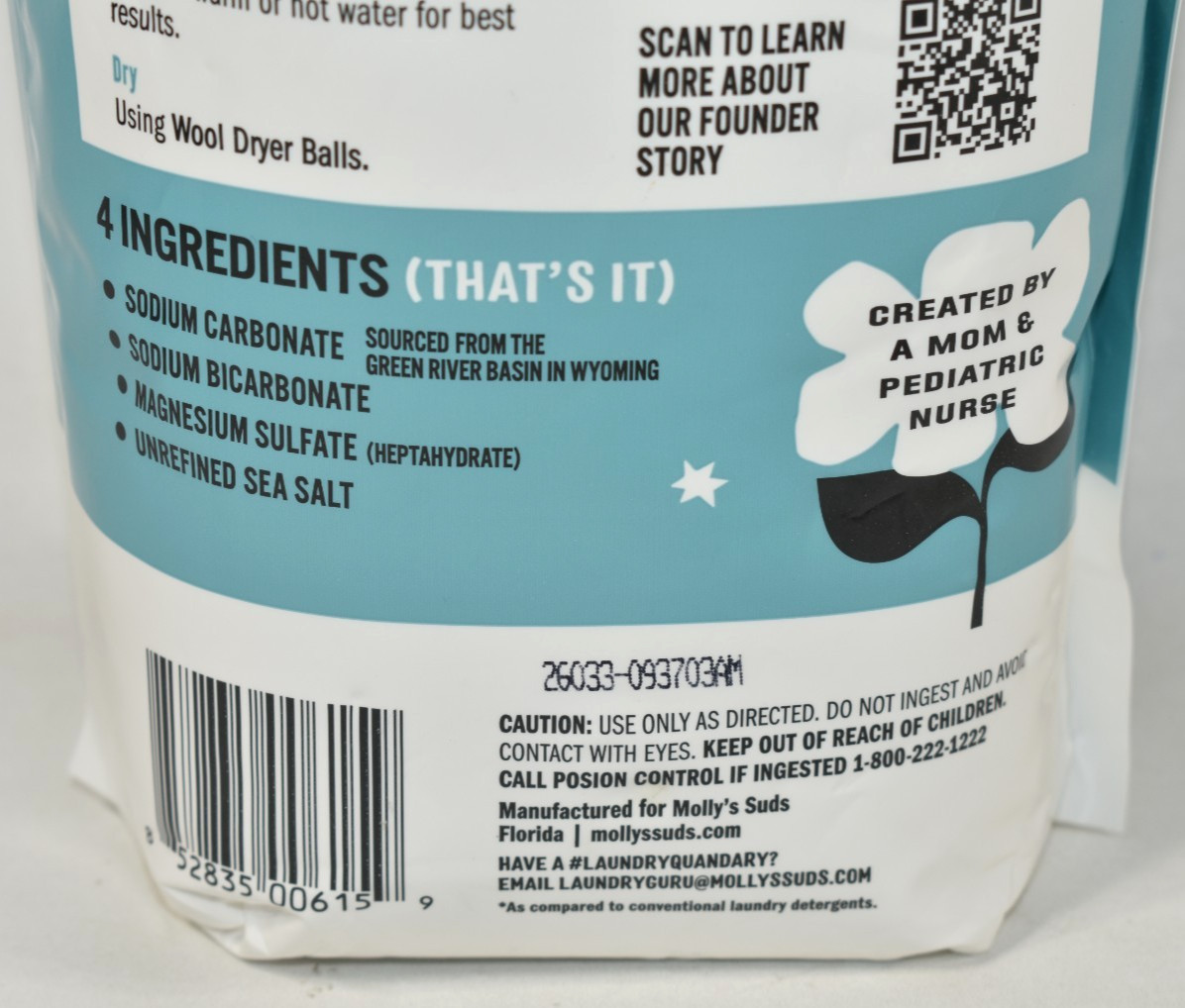 2 Molly’s Suds Unscented Deep Cleaning Laundry Detergent Powder 120 Loads 79oz