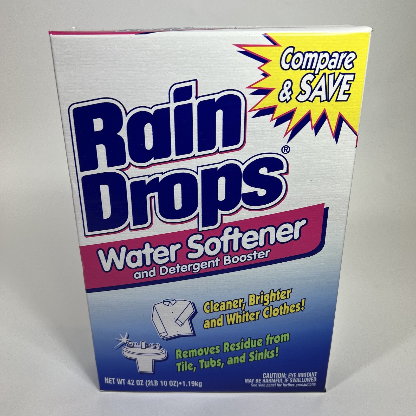 Vintage NEW Rain Drops Water Softener and Detergent Booster 42oz Sealed NOS book