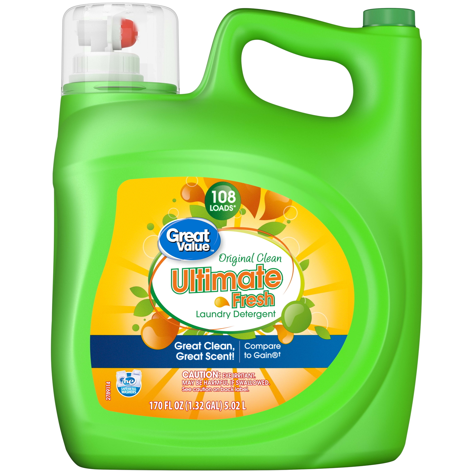 Ultimate Fresh Laundry Detergent, Original Clean, 154 fl oz, 107 Loads