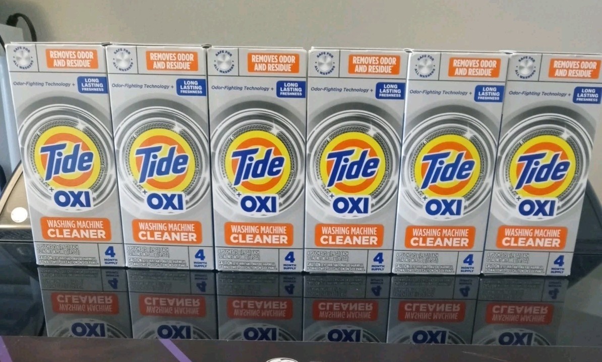 TIDE Washing Machine Cleaner OXI Enhanced Remove Odor Residue 2 Year Value Pack