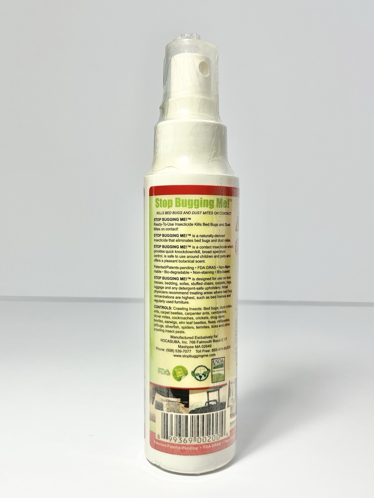 Stop Bugging Me Pump Spray for Bed Bugs & Mites, Set of 2 New Sealed 3oz