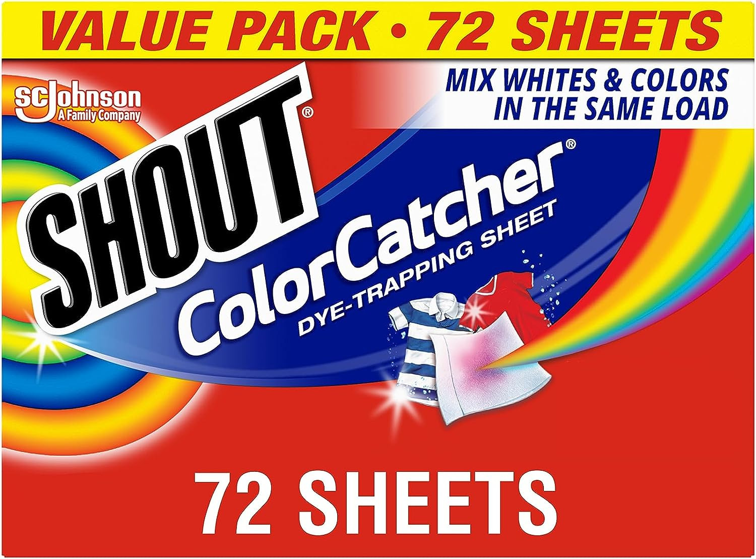 Color Catcher Sheets for Laundry Prevent Color Runs 72 Count