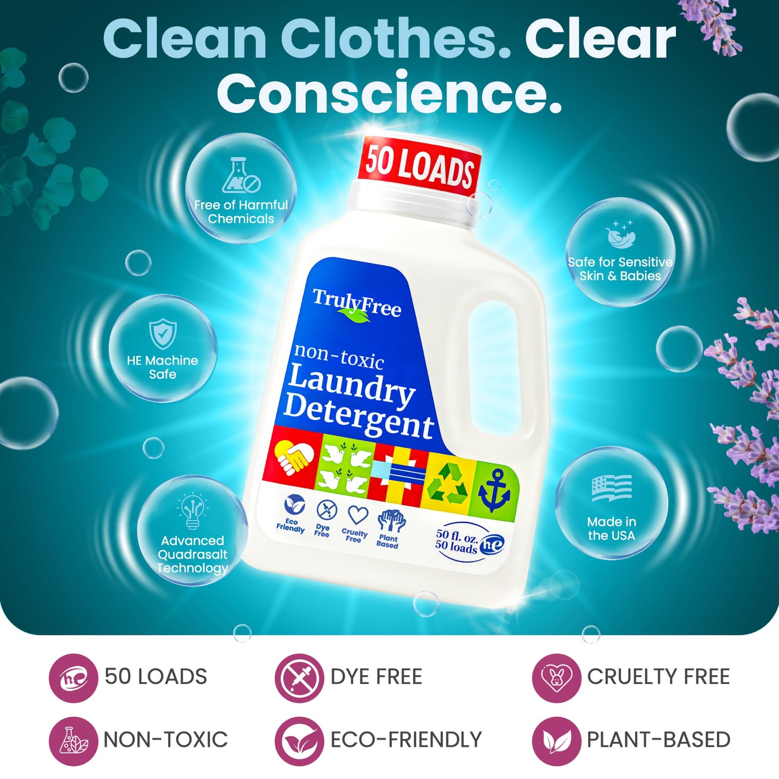 Natural Laundry Detergent for Sensitive Skin | Eco Friendly, Plant Based, Bab…