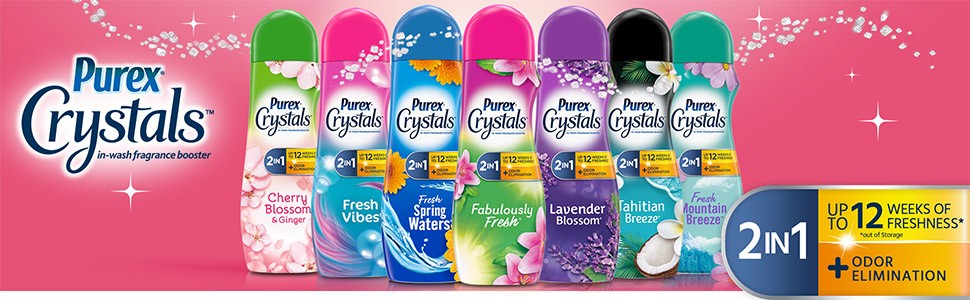 Crystals In-Wash Scent Booster, Fresh Cherry Blossom, 21 oz (Pack of 4),