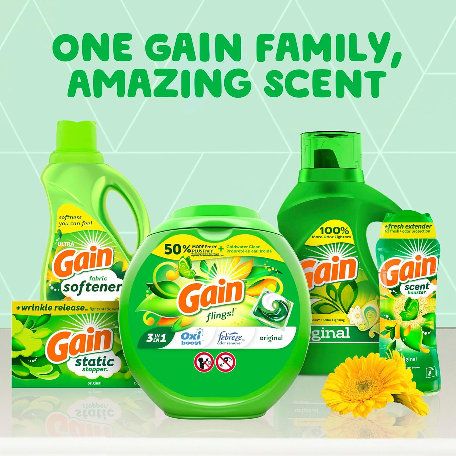 Gain + Aroma Boost Laundry Detergent Liquid Original Scent 107 Loads 154 Fl Oz