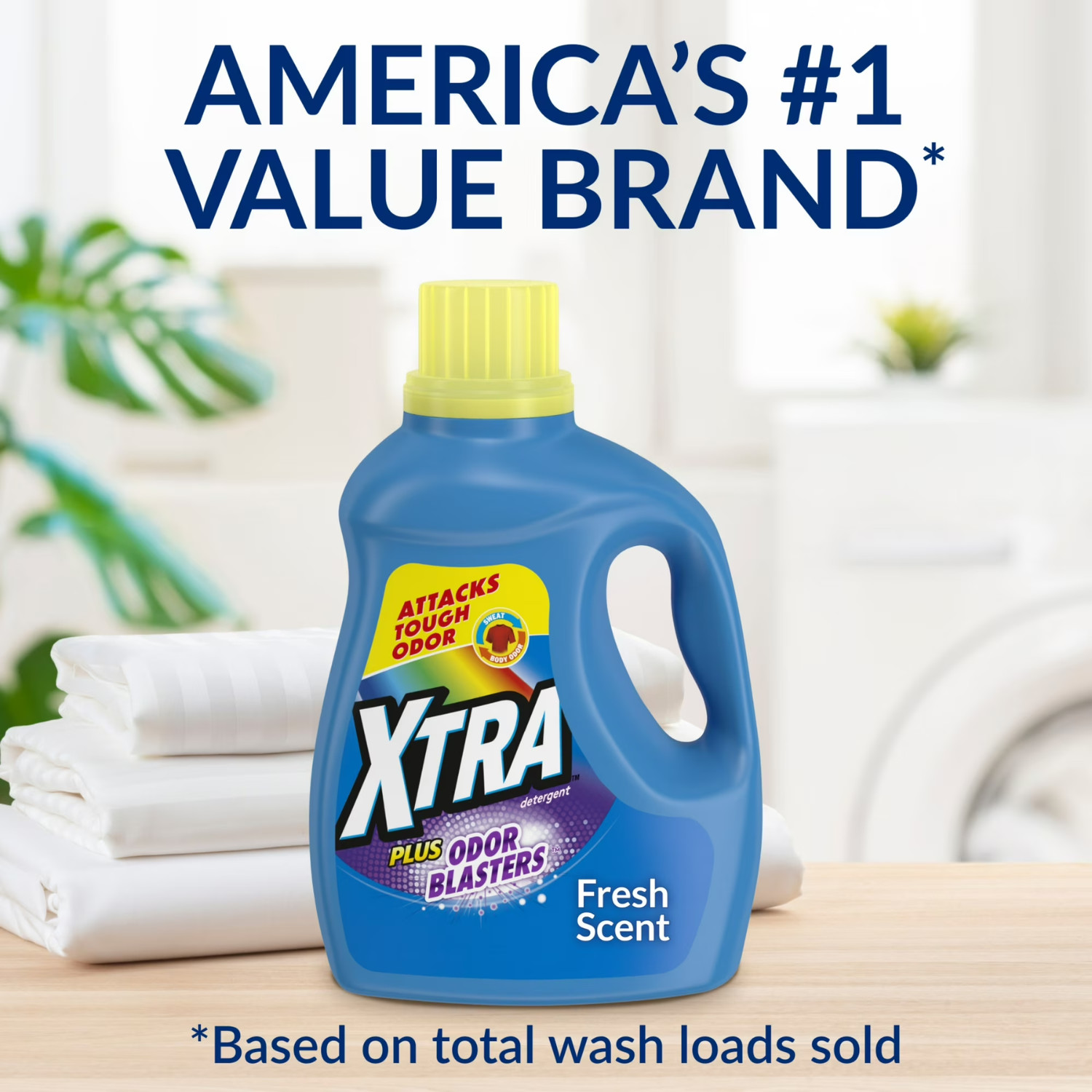 (3 Pack) Xtra Plus Odor Blasters Liquid Laundry Detergent 203.1 fl oz, 131 Loads