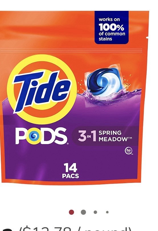 Tide PODS Laundry Detergent Pacs 14 Ct 2 Pack Spring Meadow HE Compatible