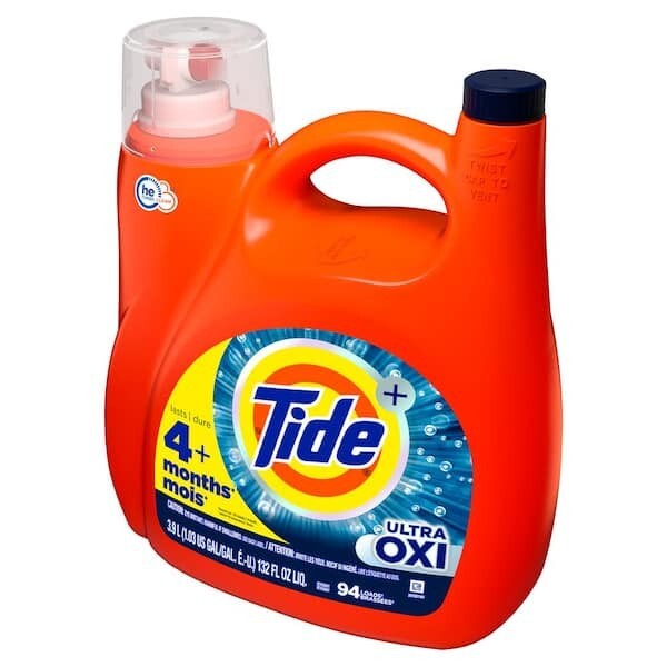 Tide Liquid Laundry Detergent, Original Scent, Oxi 132 fl oz – Free 2-3 day Ship