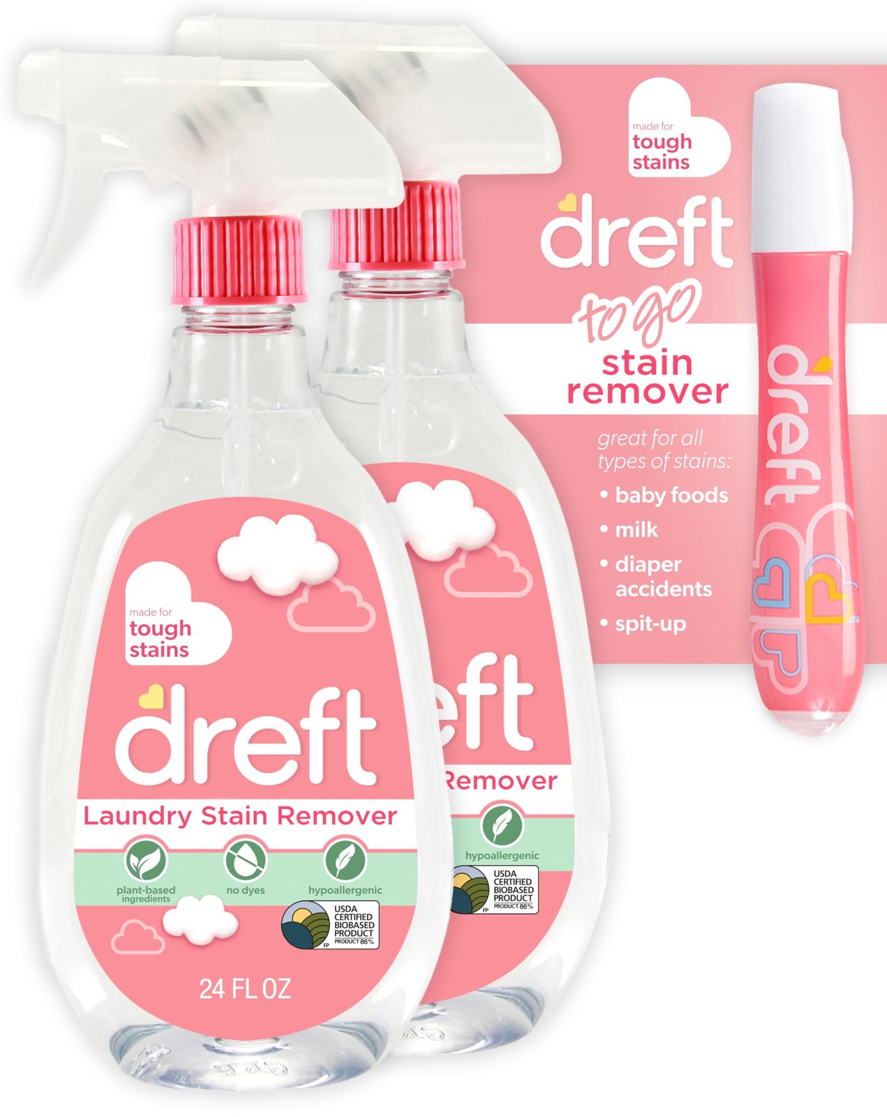 Stain Remover for Baby Clothes and Hypoallergenic Baby Stain Remover Spray Pl…