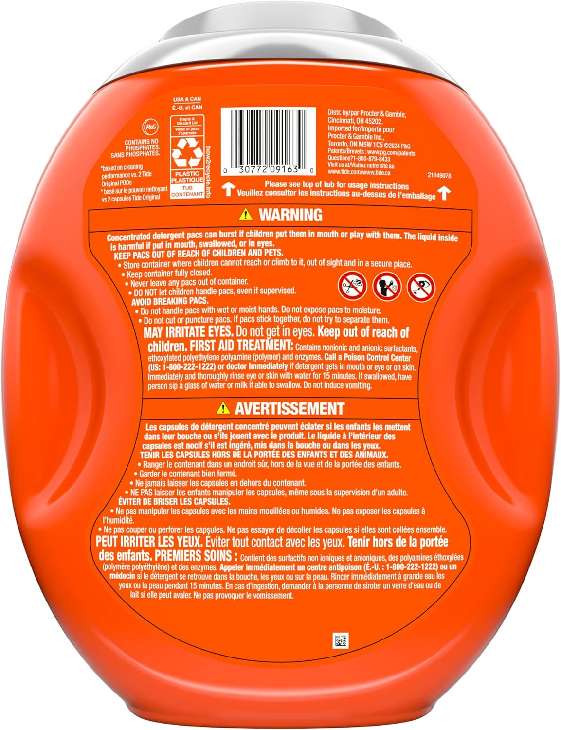 Hygienic Clean Power PODS Laundry Detergent Pacs, Original Scent, 45 Count, R…