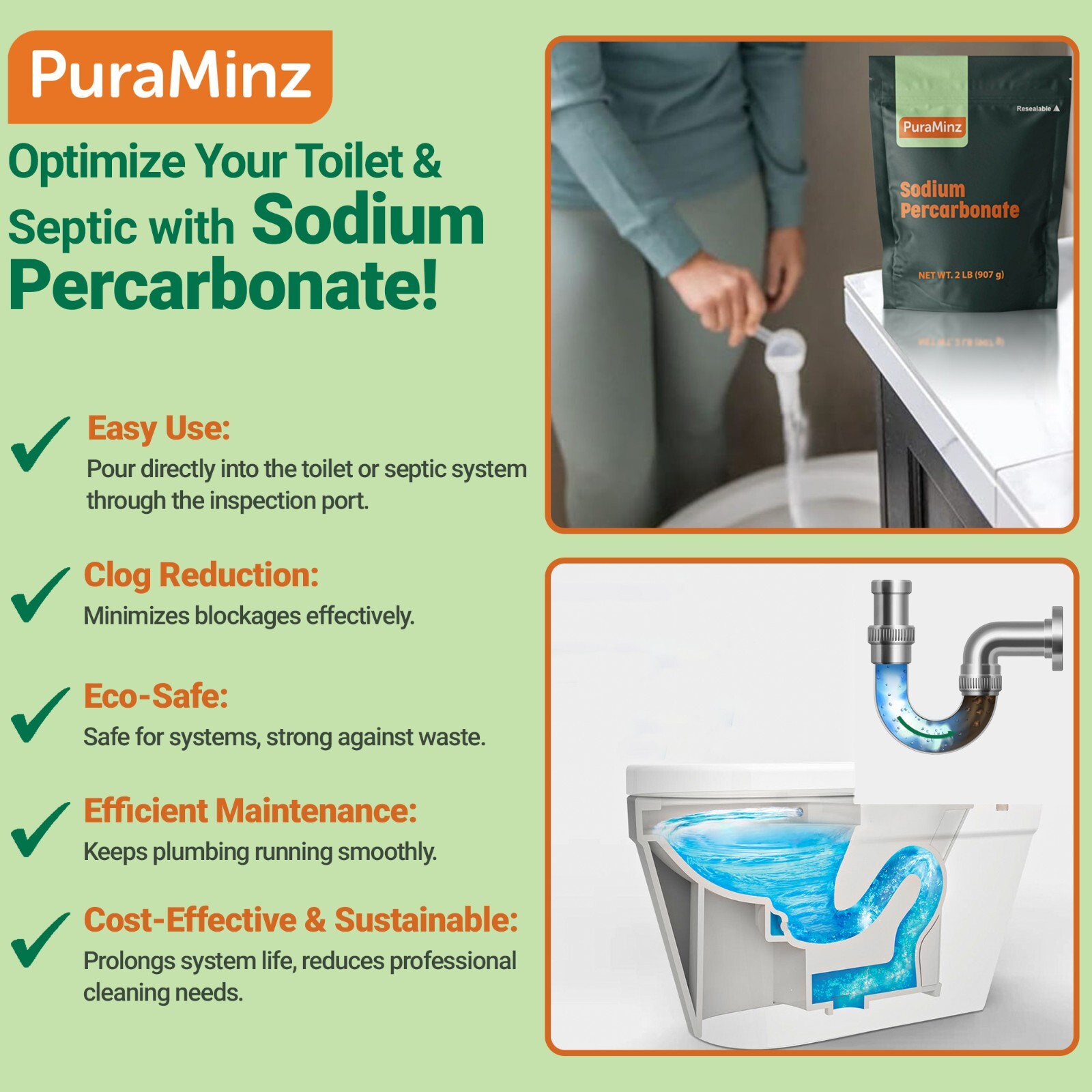 Sodium Percarbonate – 10 LB Oxygen Bleach -Solid Hydrogen Peroxide- MutliPurpose