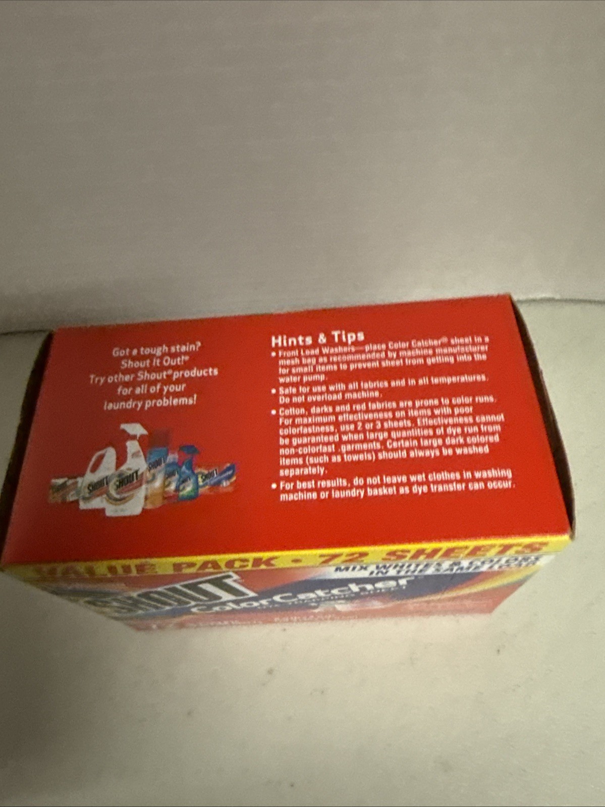 Color Catcher Sheets, 72 Ct, for Mixed Washes, Prevents Color Runs, Laundry Use