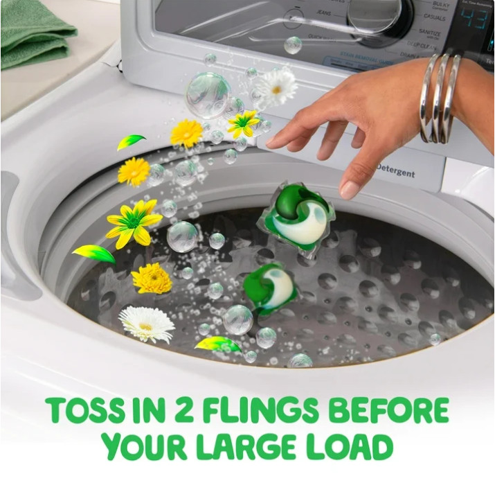 3 Pack Gain Fling Oxi Boost&Febreze Laundry Detergent Pac,Original Scent,60Ct Pk