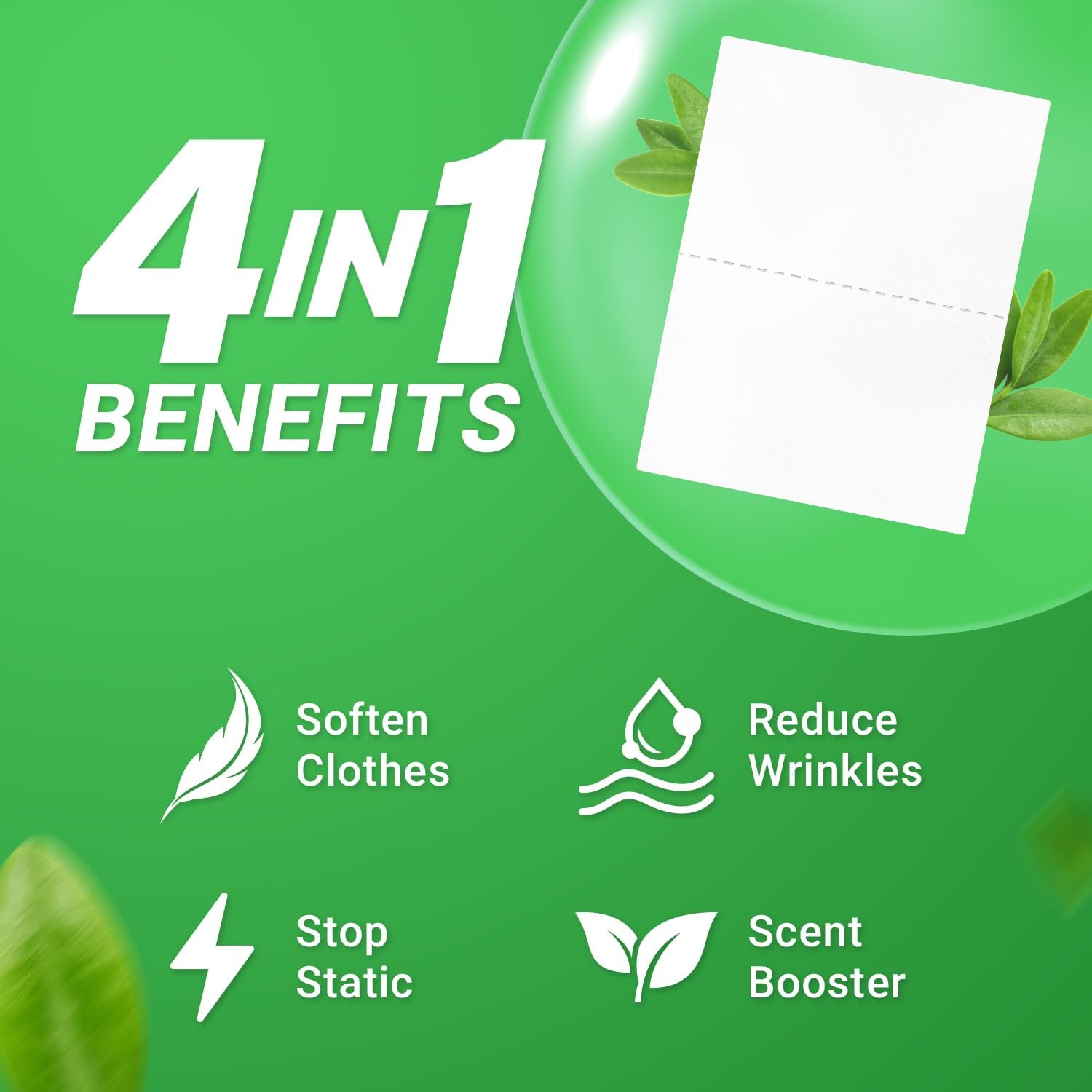 Soulink Fabric Softener Sheets for Washing Machine, No Plastic Jug Soap Strip…