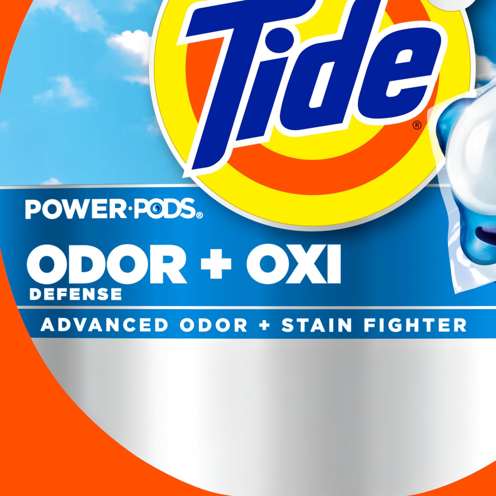 Tide Odor Defense + Oxi Laundry Detergent Pacs, Original 18 Count (Pack of 1)